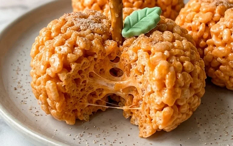 Rice Krispie Treat Pumpkins