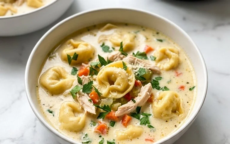 Easy Weeknight Chicken Tortellini Soup