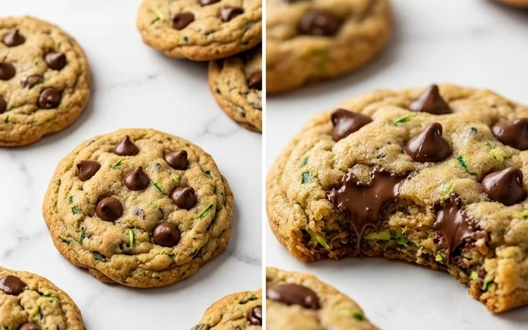 Hidden Zucchini Chocolate Chip Oat Cookies