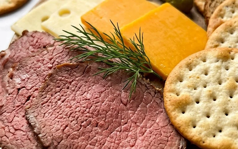 Homemade Beef Ham and Cheese Lunchables