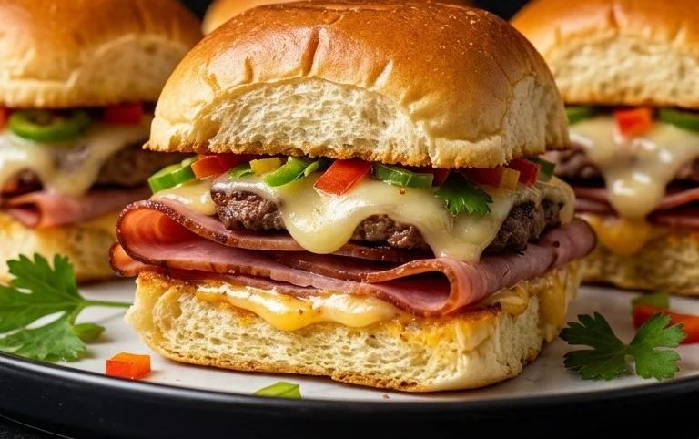 Beef Ham and Cheese Sliders